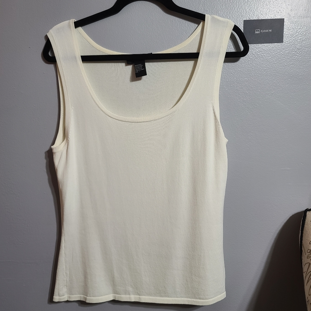 NWOT Elizabeth Dalton Cream Tank Sleeveless SZ L